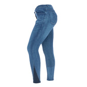 HKM Pantalon d'Équitation Denim Silicone Fond de Peau Bleu Clair/Denim