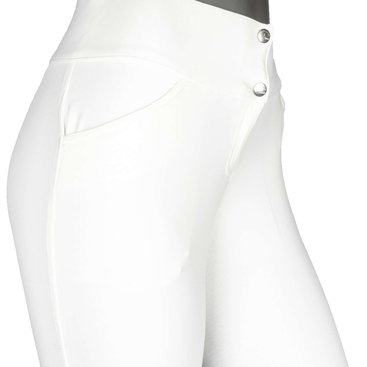 HKM Pantalon d'Équitation Lara Silicone Fond de Peau Blanc