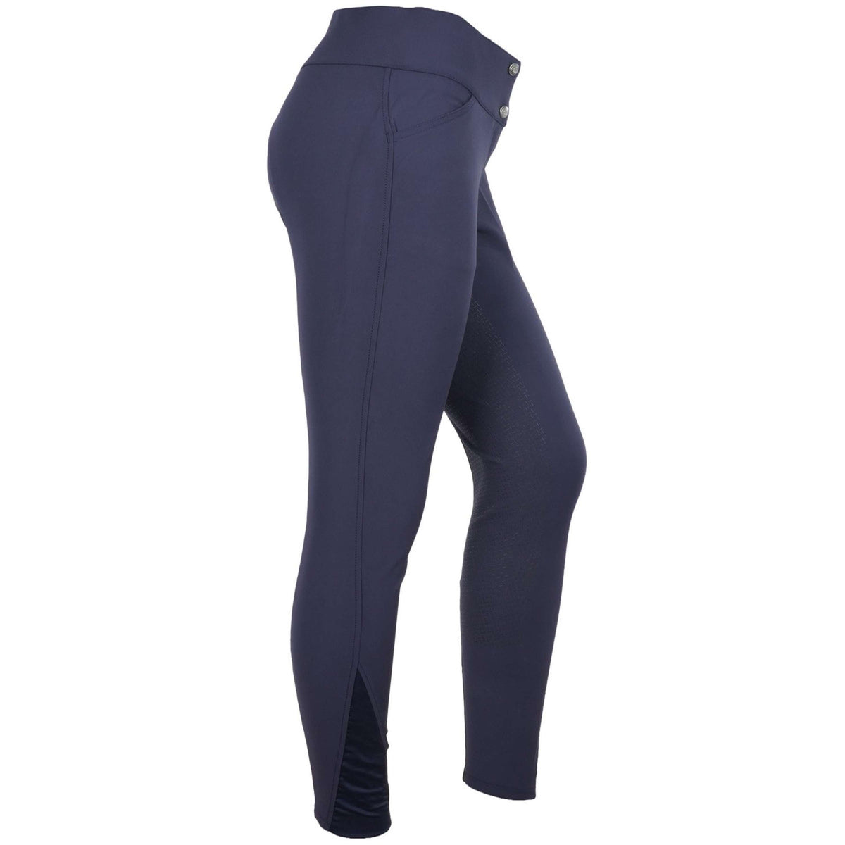 HKM Pantalon d'Équitation Lara Silicone Fond de Peau Bleu Foncé