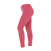 HKM Pantalon d'Équitation Sunshine Silicone Fond de Peau Rouge