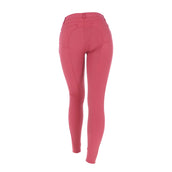 HKM Pantalon d'Équitation Sunshine Silicone Fond de Peau Rouge