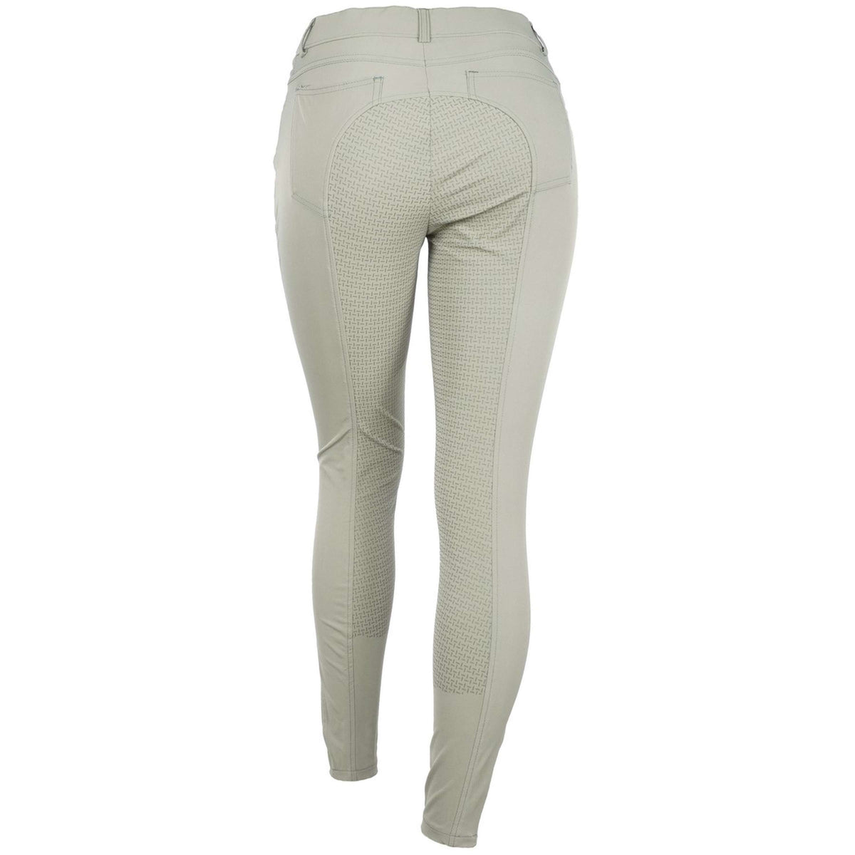 HKM Pantalon d'Équitation Sunshine Silicone Fond de Peau Gris Vert