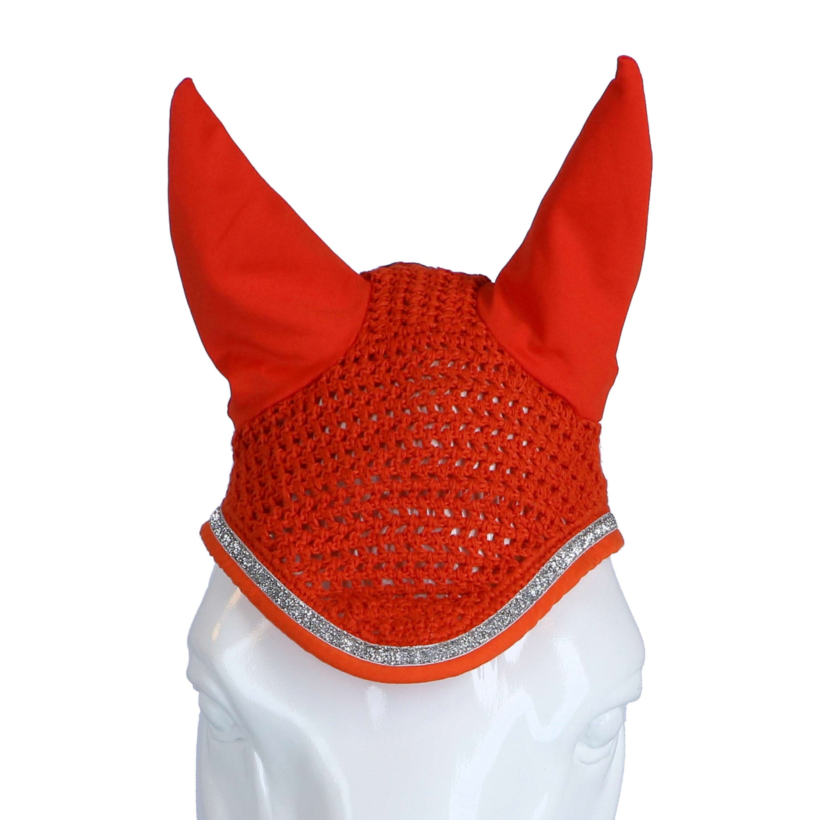 HKM Bonnet Anti-Mouches Romy Coraux orange HKM Bonnet Anti-Mouches Romy Coraux orange
