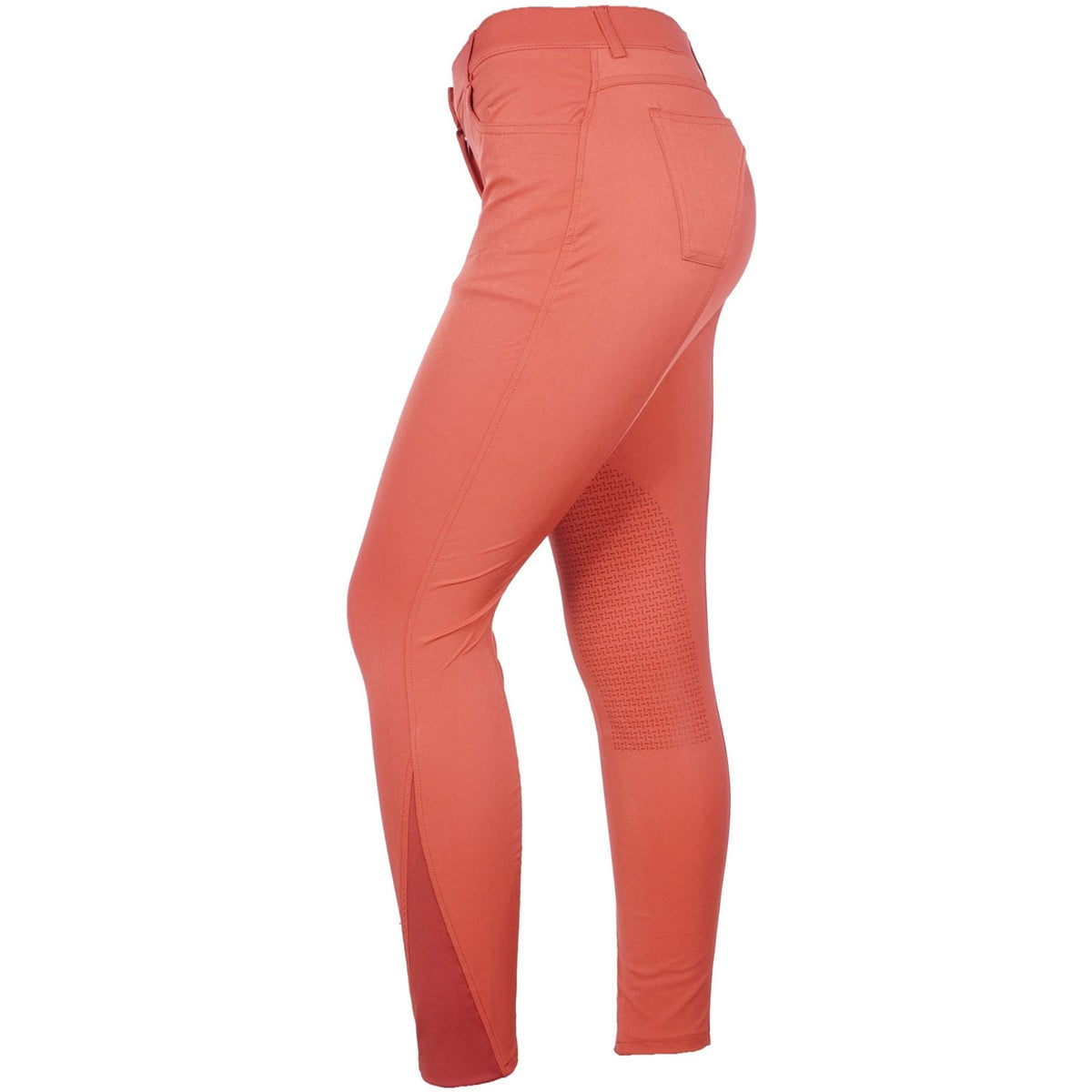 HKM Pantalon d'Équitation Sunshine Silicone Genouillères Rouge