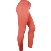 HKM Pantalon d'Équitation Sunshine Silicone Genouillères Rouge