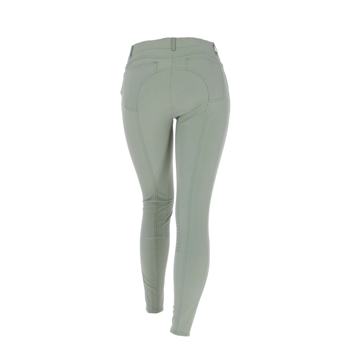 HKM Pantalon d'Équitation Sunshine Silicone Genouillères Gris Vert