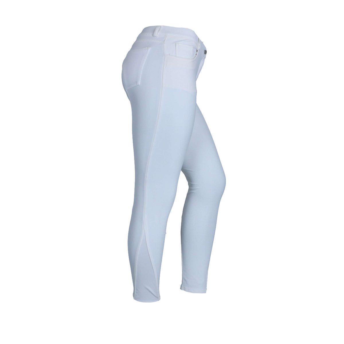 HKM Pantalon d'Équitation Sunshine Competition Silicone Fond de Peau Blanc