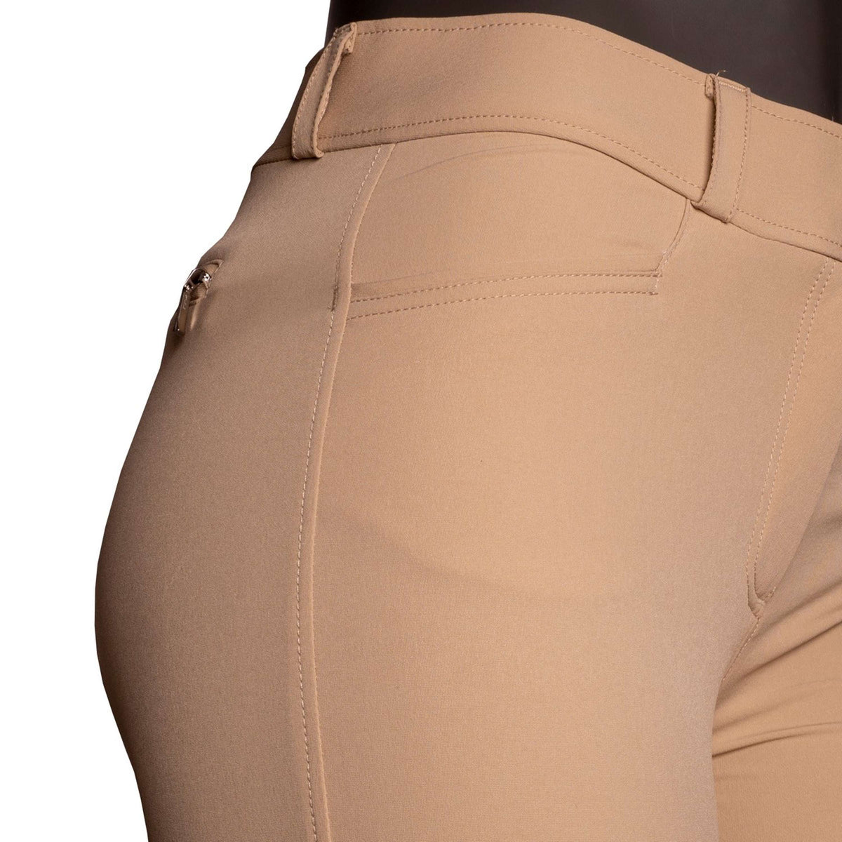 HKM Pantalon d'Équitation Hunter Silicone Genouillères Nature Foncé