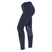 HKM Pantalon d'Équitation Hunter Silicone Genouillères Bleu Foncé