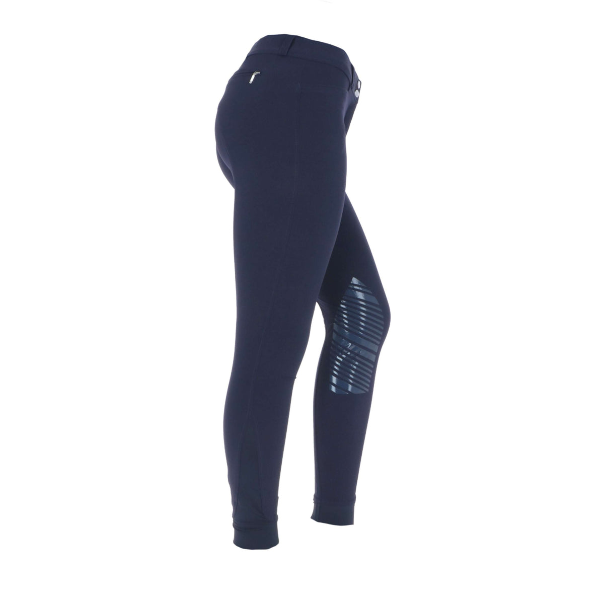 HKM Pantalon d'Équitation Hunter Silicone Genouillères Bleu Foncé