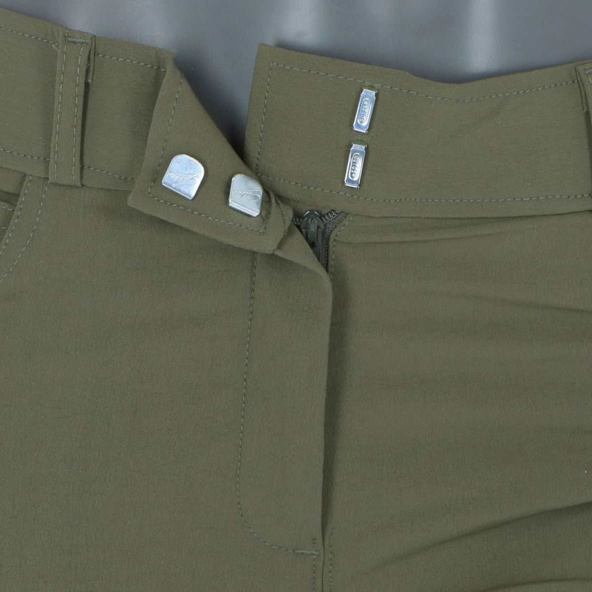 HKM Pantalon d'Équitation Hunter Genouillères Vert Fumée