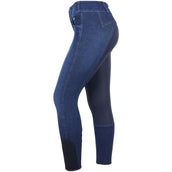 Pikeur Pantalon d'Équitation Candela Full Grip Denim Blue Jeans