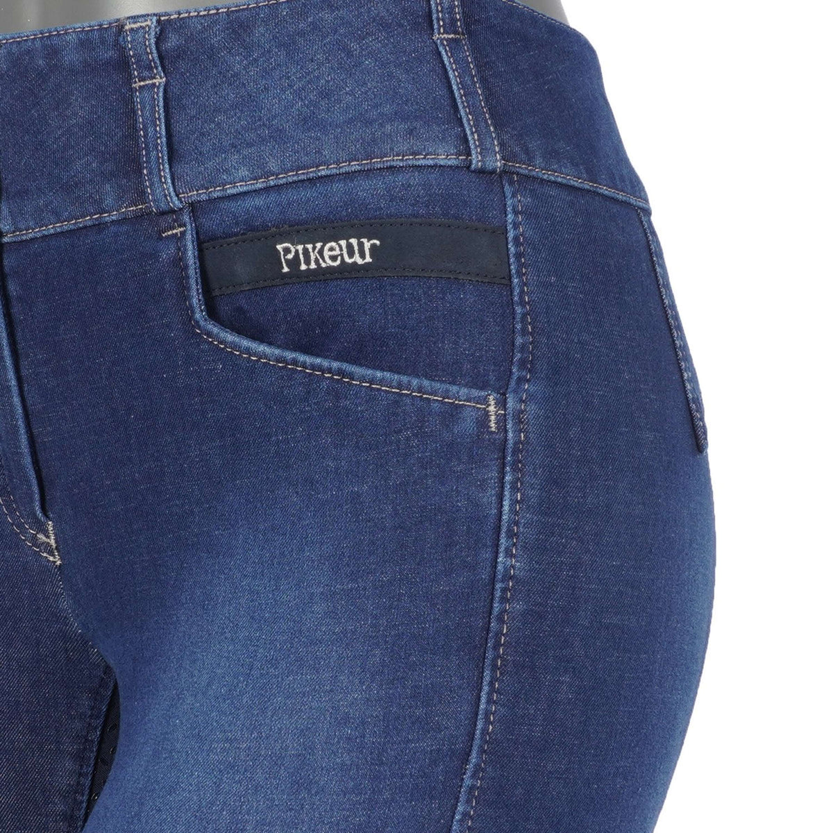 Pikeur Pantalon d'Équitation Candela Full Grip Denim Blue Jeans