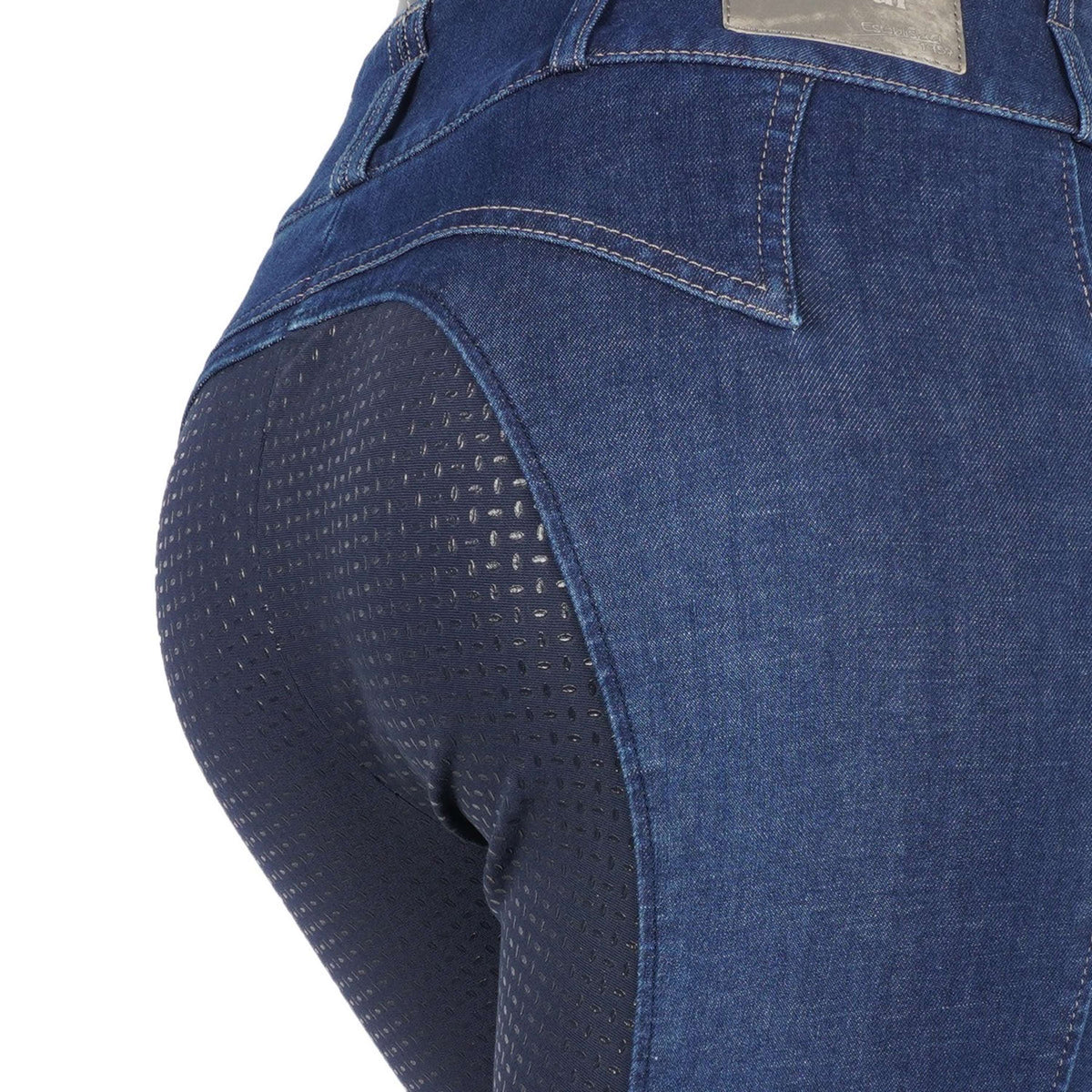 Pikeur Pantalon d'Équitation Candela Full Grip Denim Blue Jeans