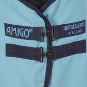 Amigo Couverture d'Écurie Poly avec Sursangles Croisées DelphiniumBlue/Navy