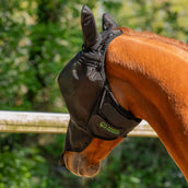 Agradi Horse Masque Anti-Mouches Fine Mesh avec Oreilles et Nez Noir