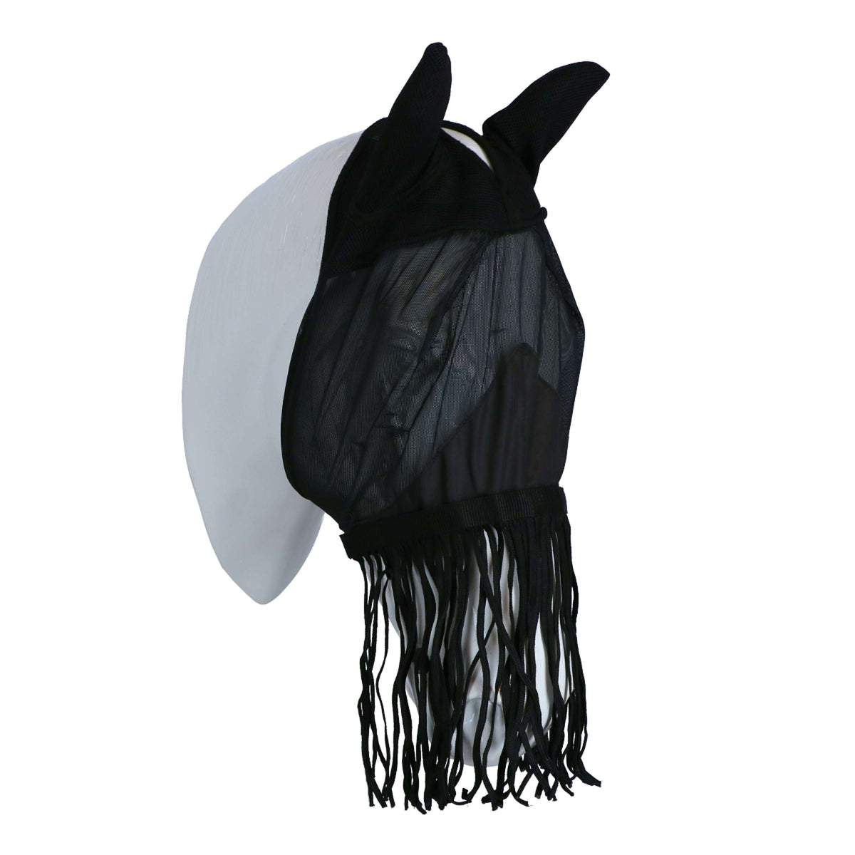 Riding World Masque Anti-Mouches avec Franges Noir