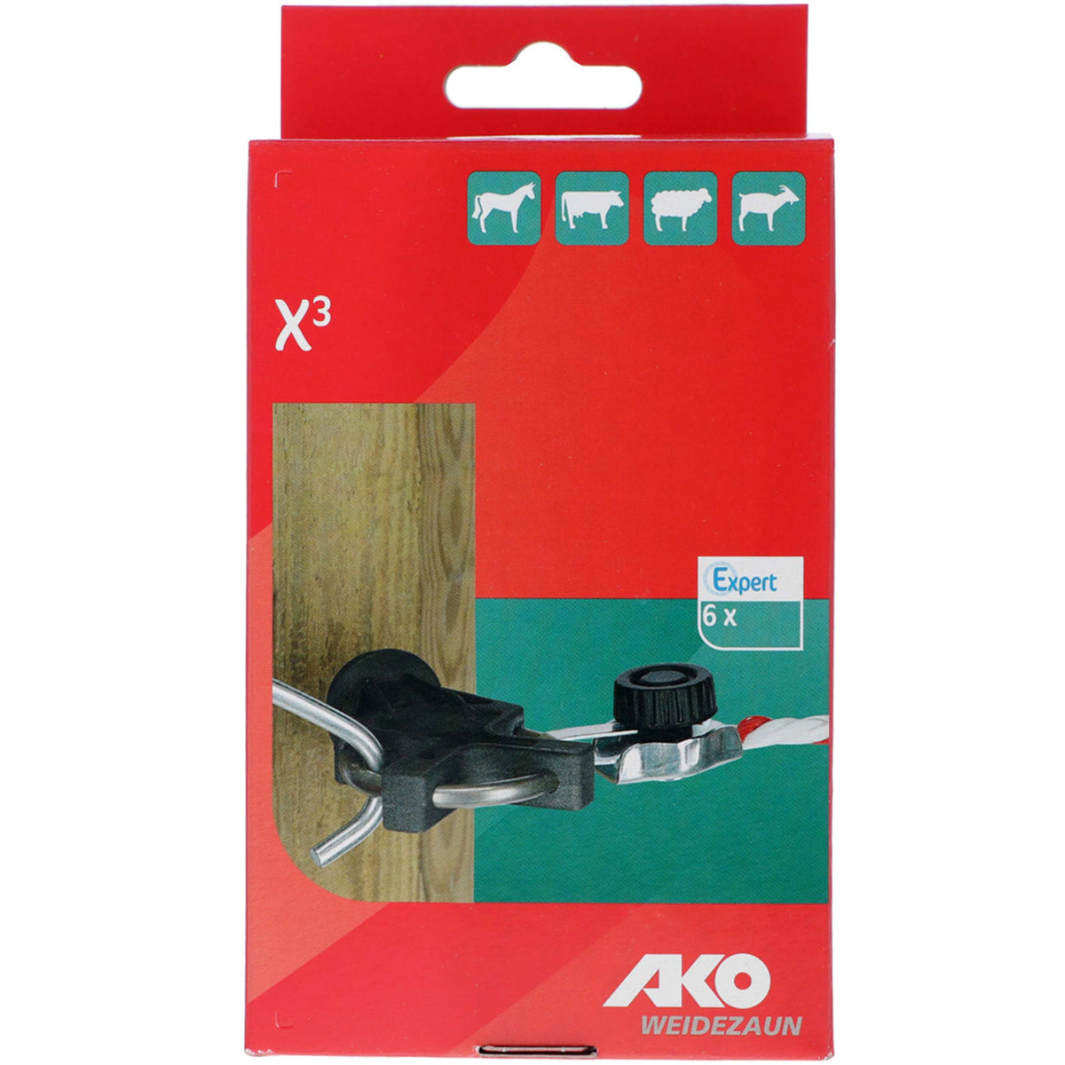 Kerbl Isolateur de Porte X³ Blister Galvanisé 6 Pièces Noir