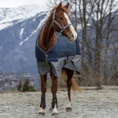 EQUITHÈME Couverture Imperméable Tyrex 600D 50g Marine/Gris Dots