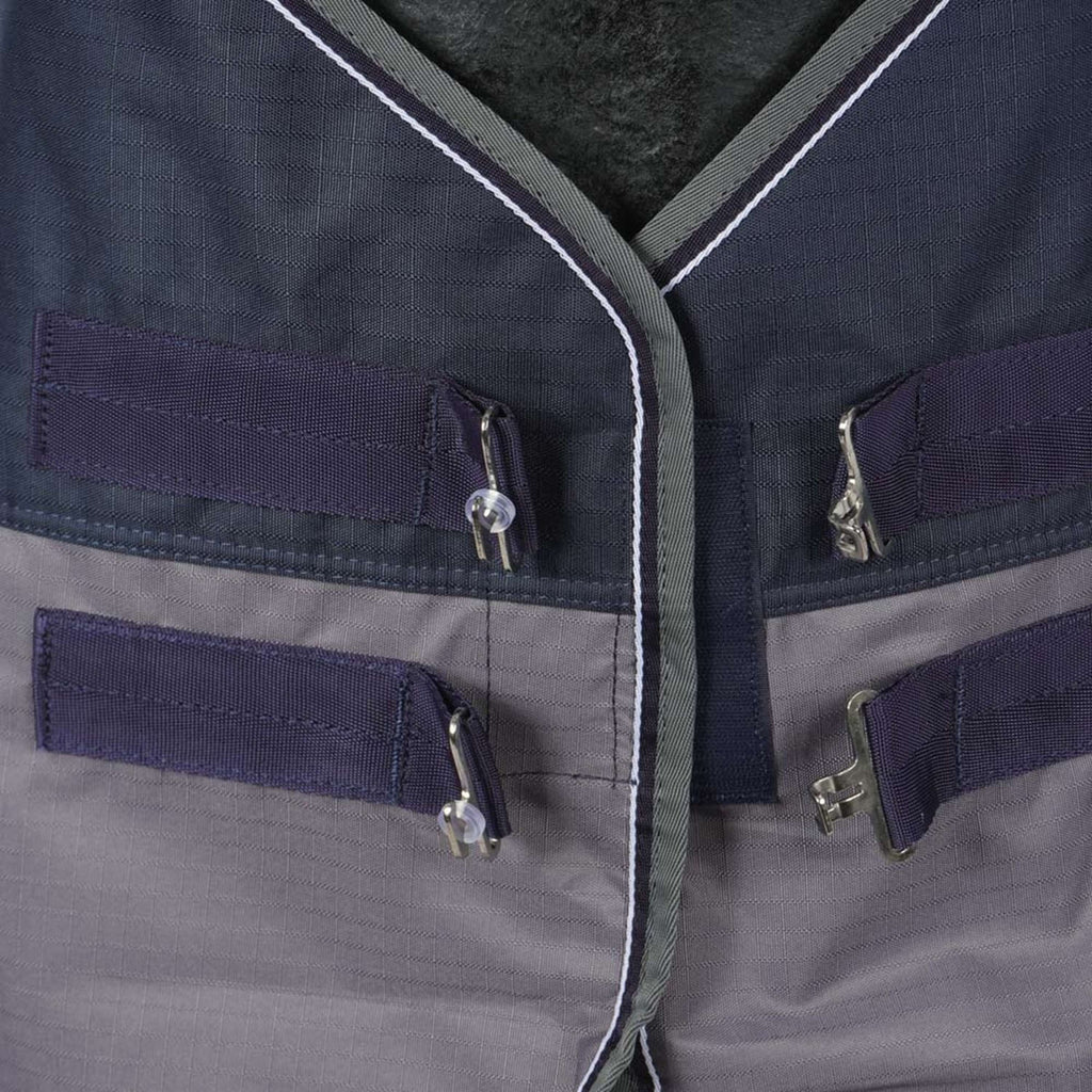 EQUITHÈME Couverture Imperméable Tyrex 600D 50g Marine/Gris Dots