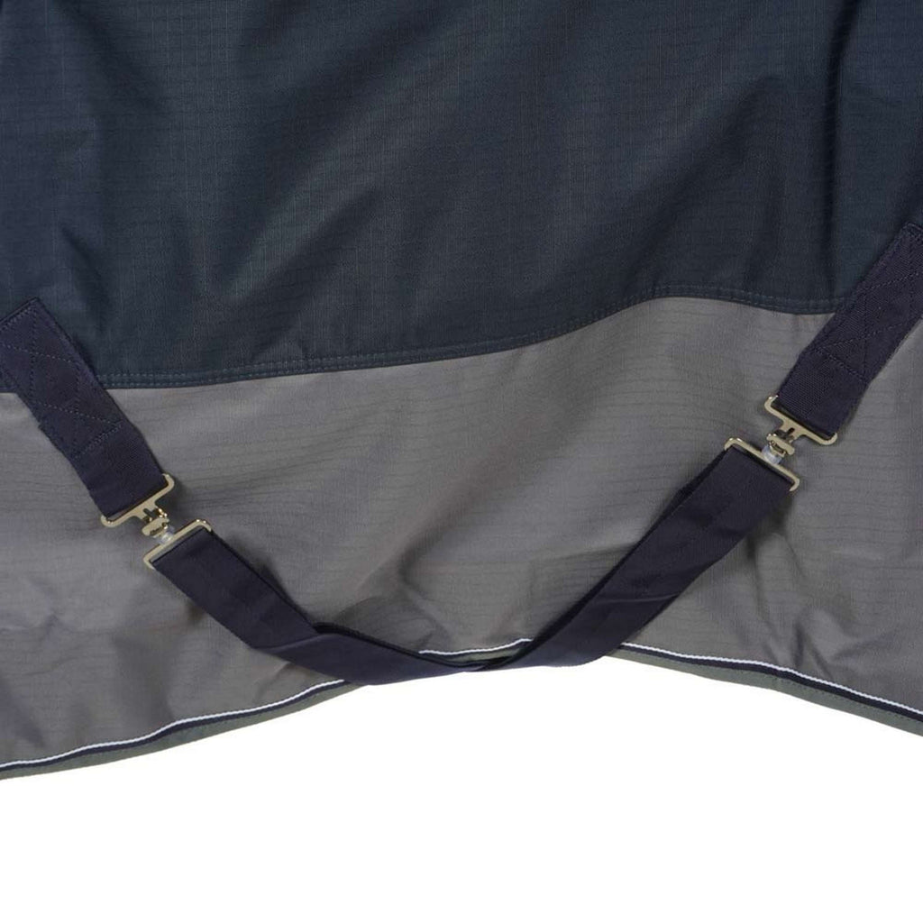 EQUITHÈME Couverture Imperméable Tyrex 600D 50g Marine/Gris Dots