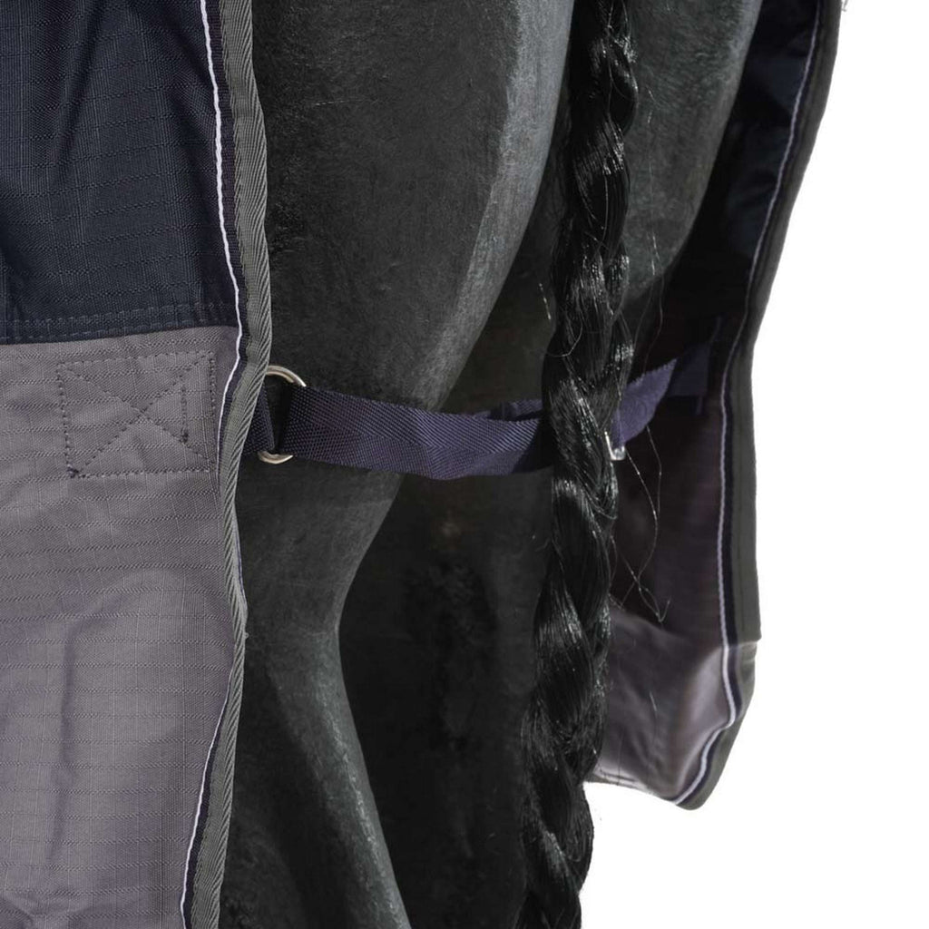 EQUITHÈME Couverture Imperméable Tyrex 600D 50g Marine/Gris Dots