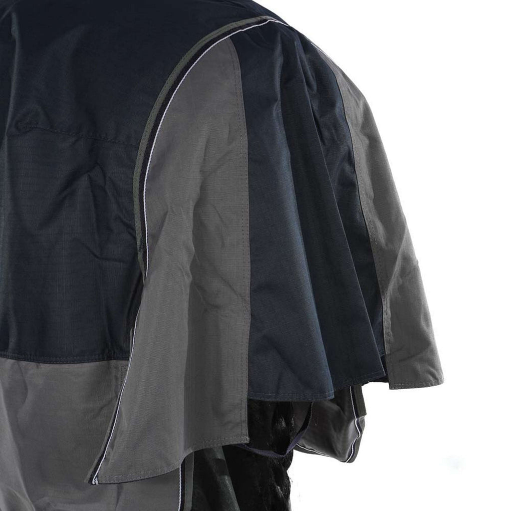 EQUITHÈME Couverture Imperméable Tyrex 600D 50g Marine/Gris Dots