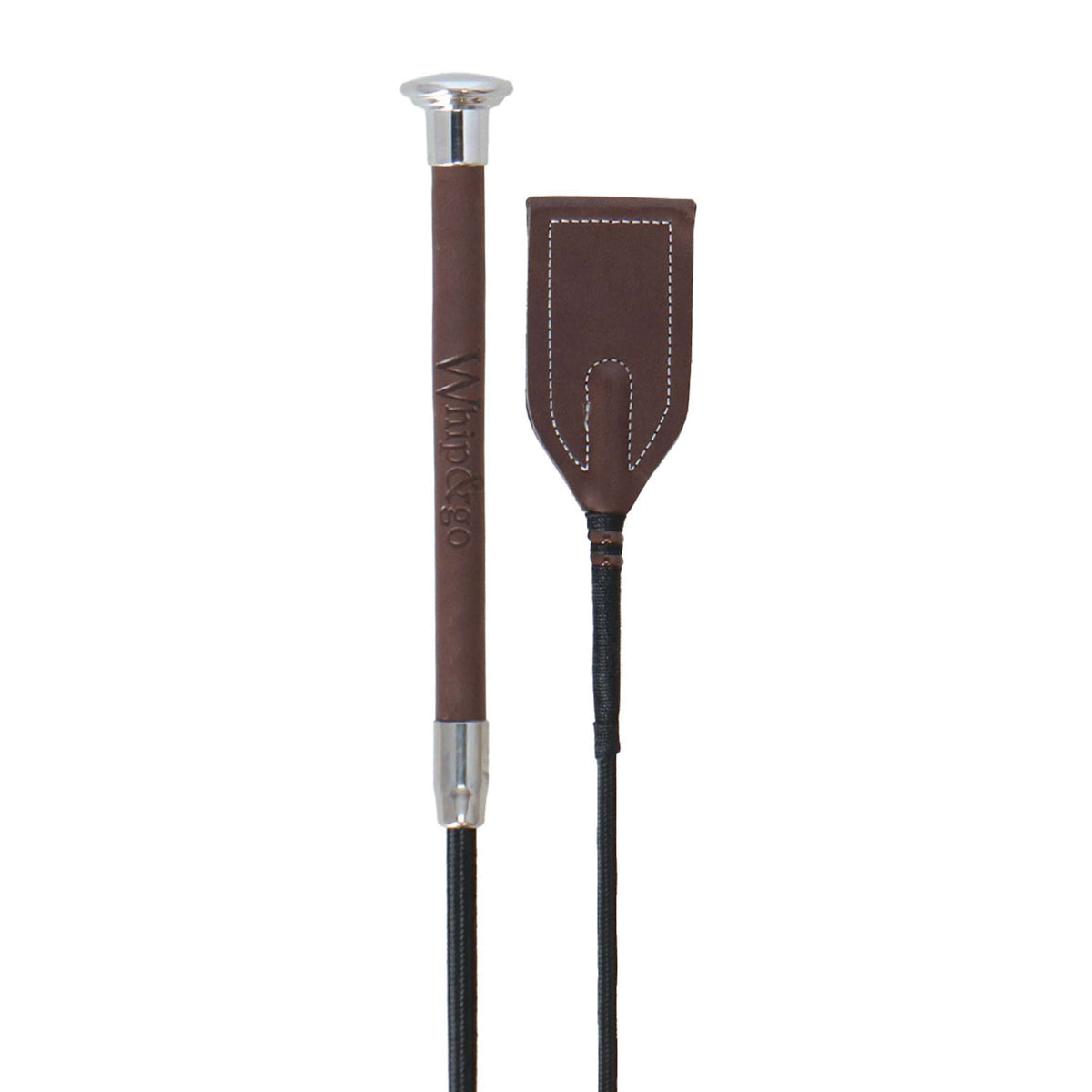 Whip & Go Cravache Soft Marron/Argent