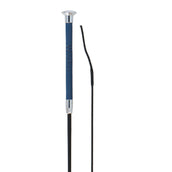 Whip & Go Cravache de Dressage Dressage Bleu Marine/Argent