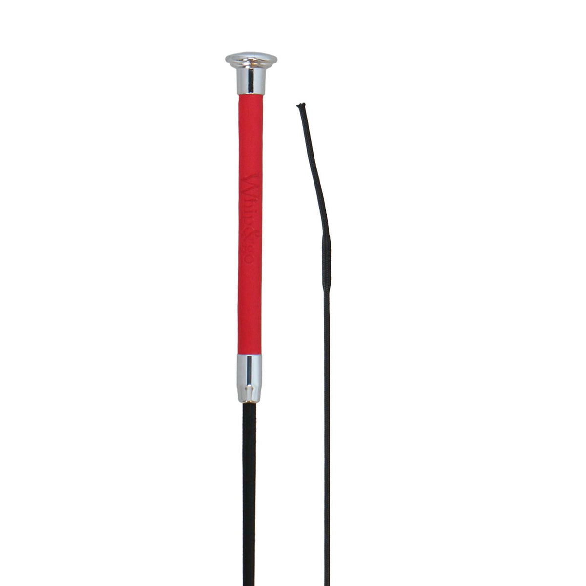 Whip & Go Cravache de Dressage Dressage Rouge/argent