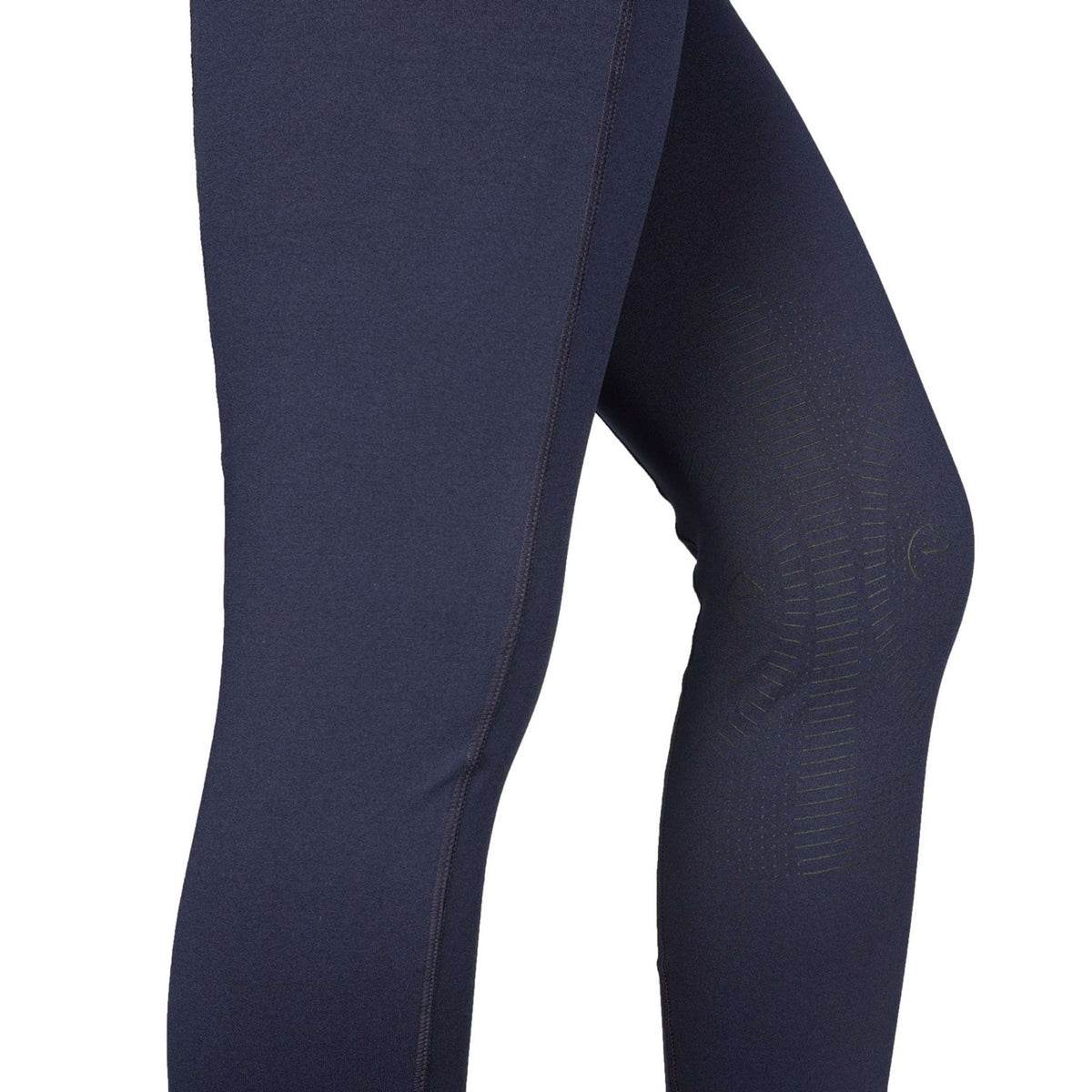 EQUITHÈME Legging d'Équitation Tea Pull-On Silicone Genouillères Bleu marine/Rouge Prune