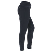 EQUITHÈME Pantalon d'Équitation Safir Silicone Genouillères Noir/Bleu