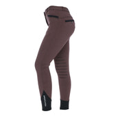 EQUITHÈME Pantalon d'Équitation Safir Silicone Genouillères Marron/Noir