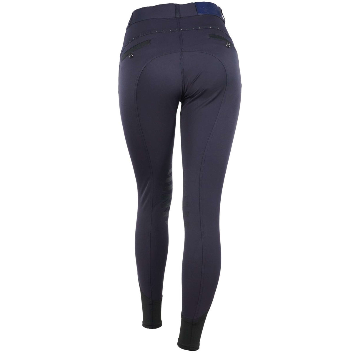 EQUITHÈME Pantalon d'Équitation Safir Silicone Genouillères Bleu marine/Noir