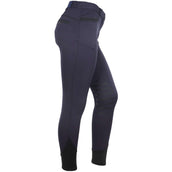 EQUITHÈME Pantalon d'Équitation Safir Silicone Genouillères Bleu marine/Noir