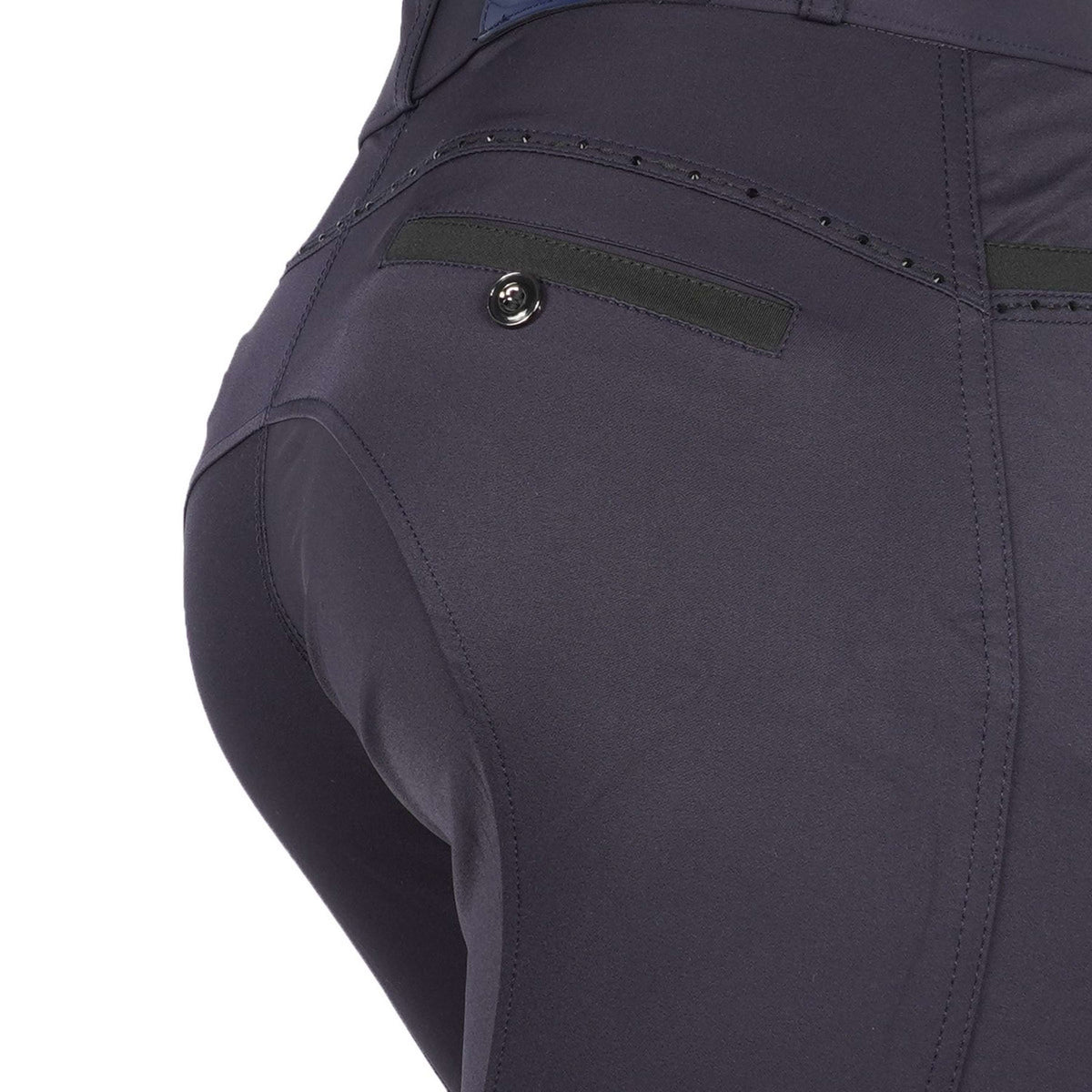 EQUITHÈME Pantalon d'Équitation Safir Silicone Genouillères Bleu marine/Noir