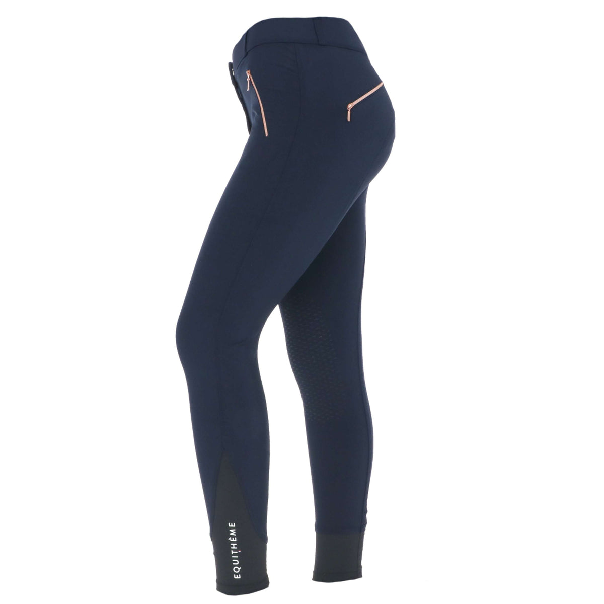 EQUITHÈME Pantalon d'Équitation Kenya Silicone Genouillères Marine Bleu