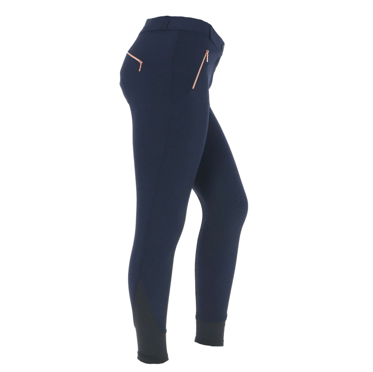 EQUITHÈME Pantalon d'Équitation Kenya Silicone Genouillères Marine Bleu