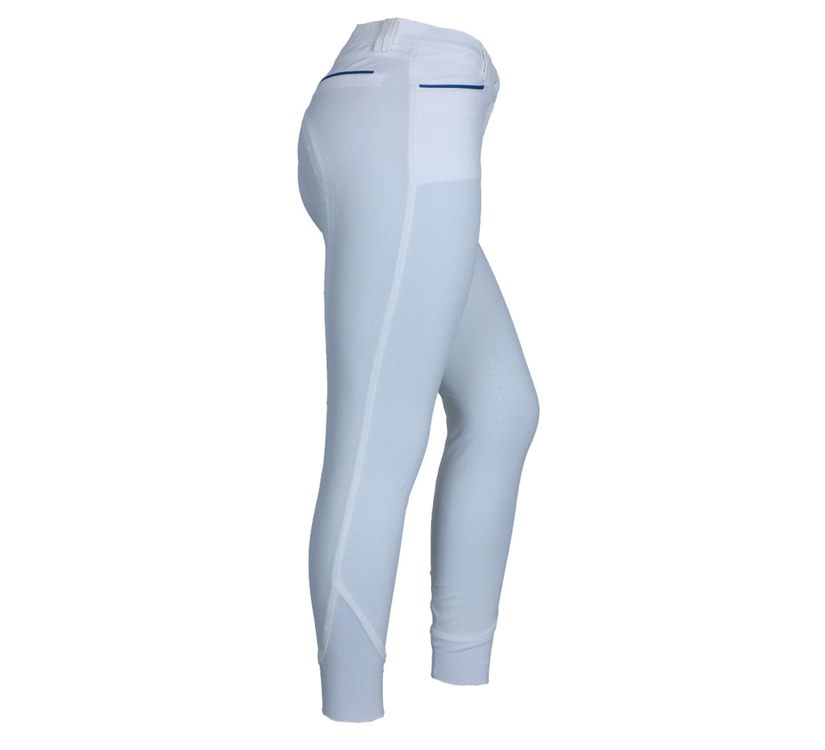 EQUITHÈME Pantalon d'Équitation Lassy Silicone Genouillères Blanc