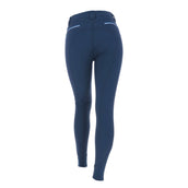 EQUITHÈME Pantalon d'Équitation Lassy Silicone Genouillères Marine Bleu