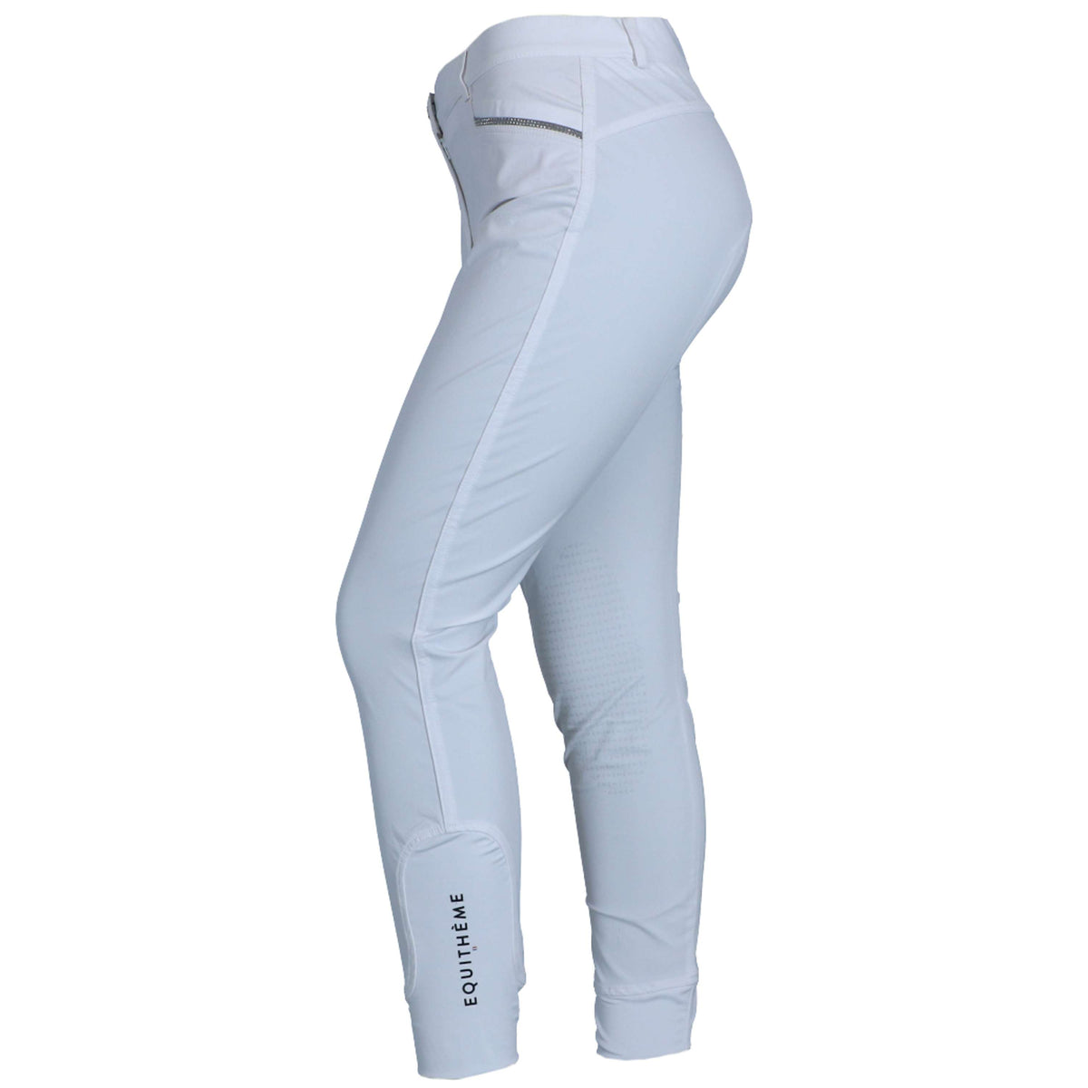 EQUITHÈME Pantalon d'Équitation Gizel Silicone Genouillères Blanc