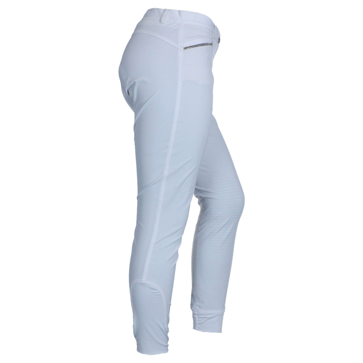 EQUITHÈME Pantalon d'Équitation Gizel Silicone Genouillères Blanc