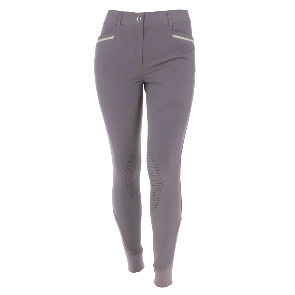 EQUITHÈME Pantalon d'Équitation Gizel Silicone Genouillères Taupe