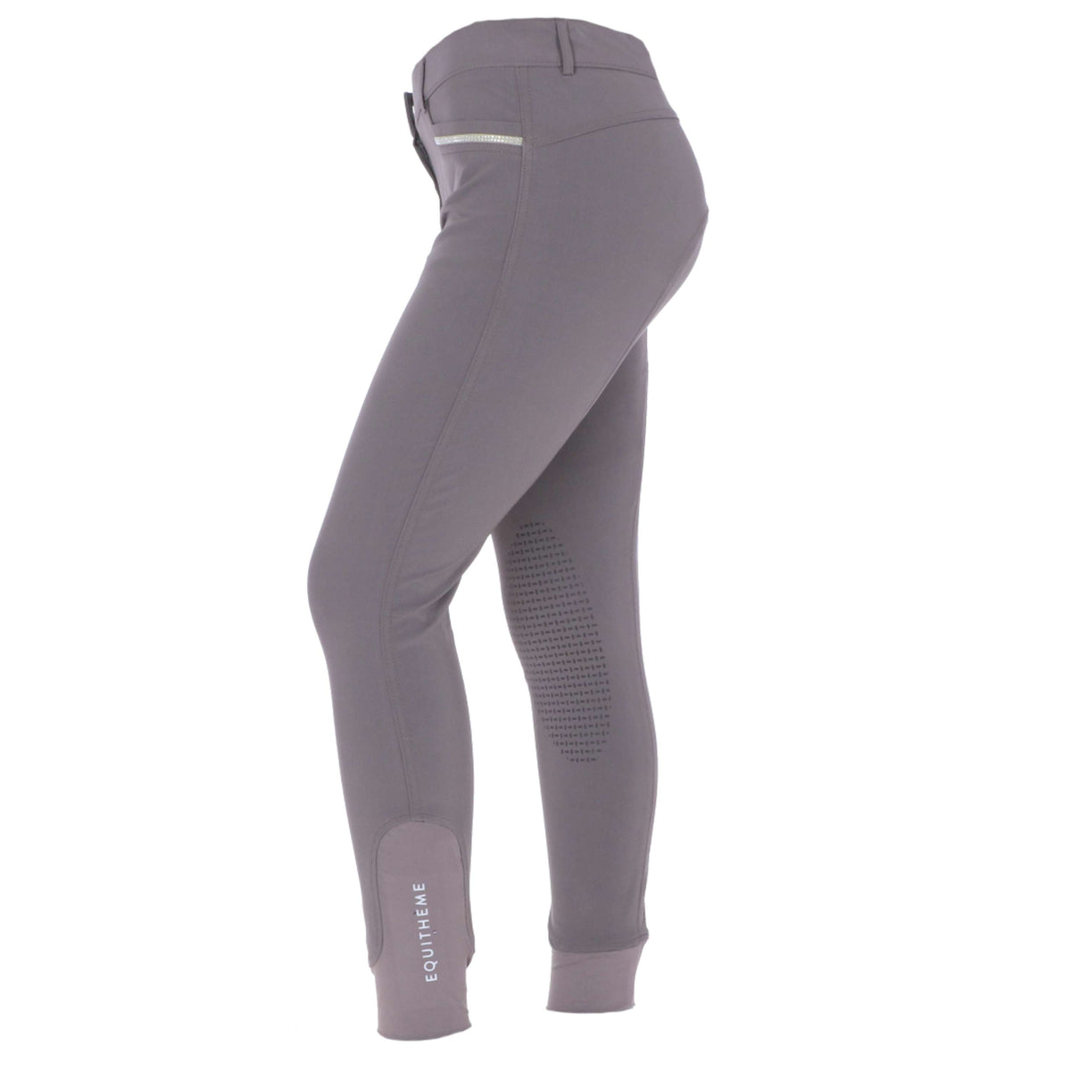 EQUITHÈME Pantalon d'Équitation Gizel Silicone Genouillères Taupe