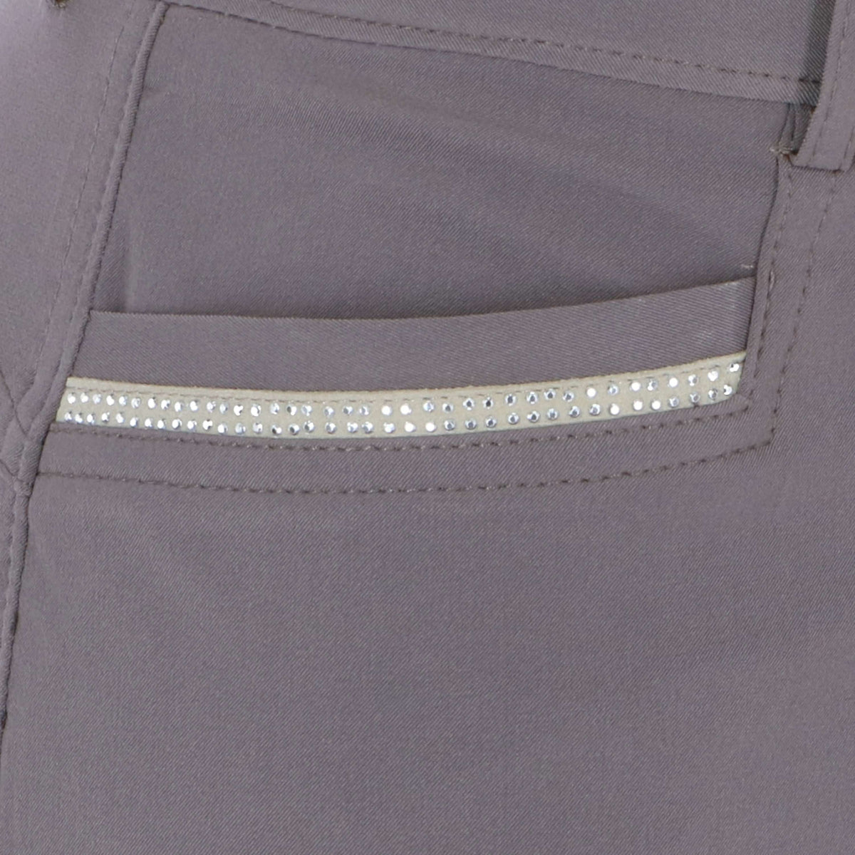 EQUITHÈME Pantalon d'Équitation Gizel Silicone Genouillères Taupe