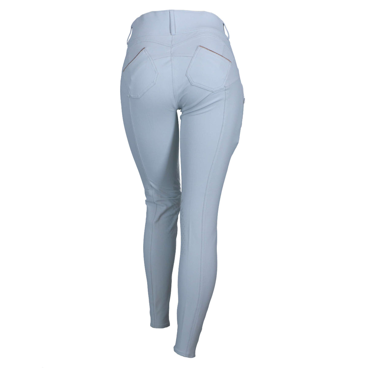 EQUITHÈME Pantalon d'Équitation Bella Push-Up Silicone Genouillères Blanc