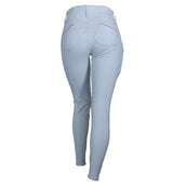 EQUITHÈME Pantalon d'Équitation Bella Push-Up Silicone Genouillères Blanc