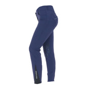 EQUITHÈME Pantalon d'Équitation Bella Push-Up Silicone Genouillères Marine Bleu