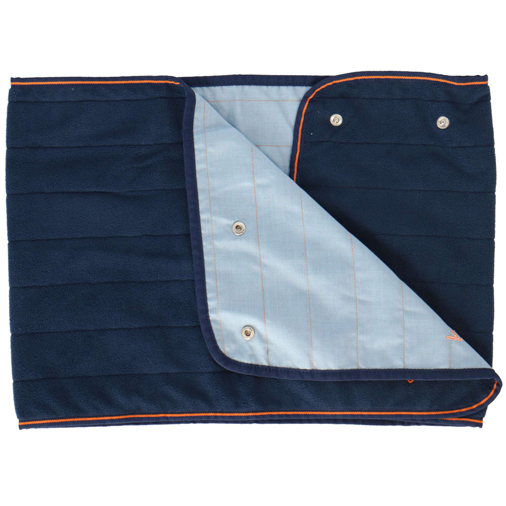 Bucas Fleece Shawl Therapy Bleu Marine/Orange