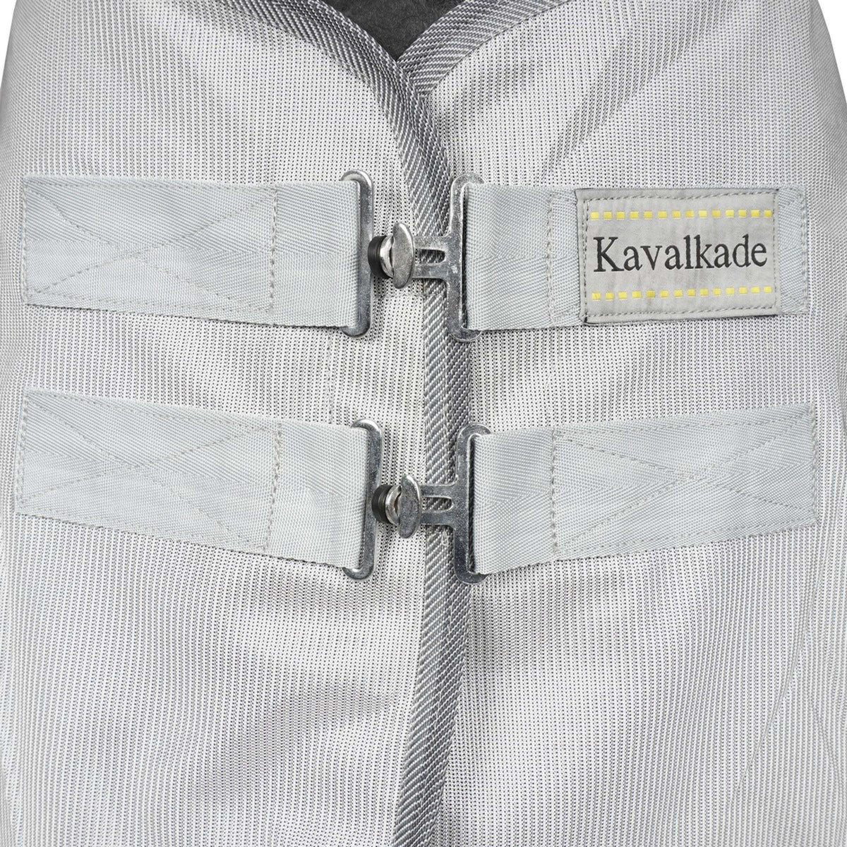 Kavalkade Couverture Anti-Mouches avec Couvre-cou Amovible Gris